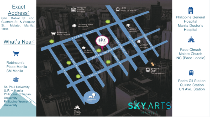 Sky Arts Manila Map