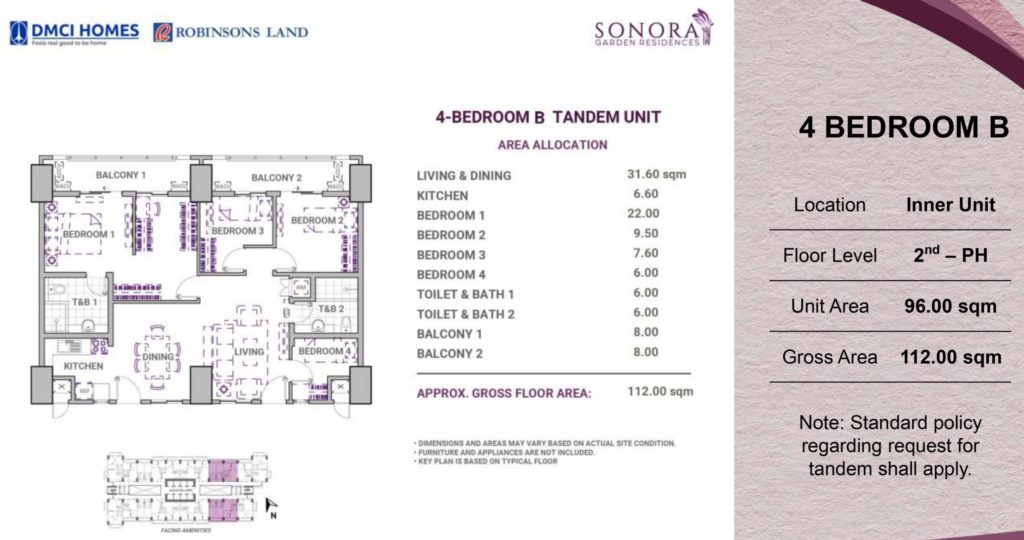Sonora Garden 4 Bedroom B Tandem Unit Layout