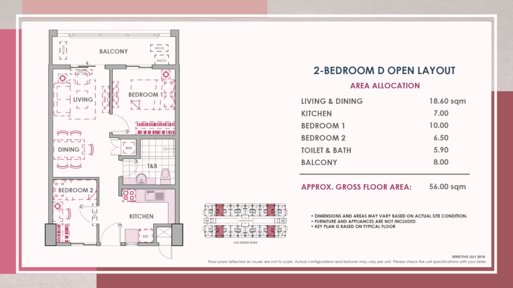 Atherton 2 Bedroom D Open Layout