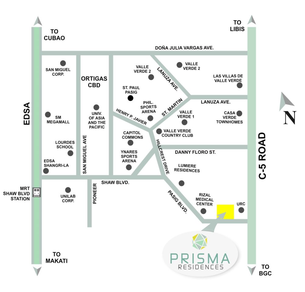 Prisma Residences Bagong Ilog Pasig Map