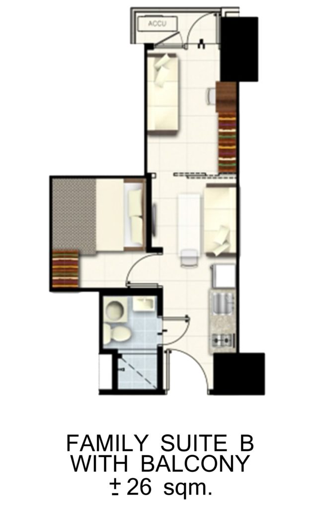 Coast Residences Unit Layout - Family Suite B w/ Balcony (26 sqm) (2)