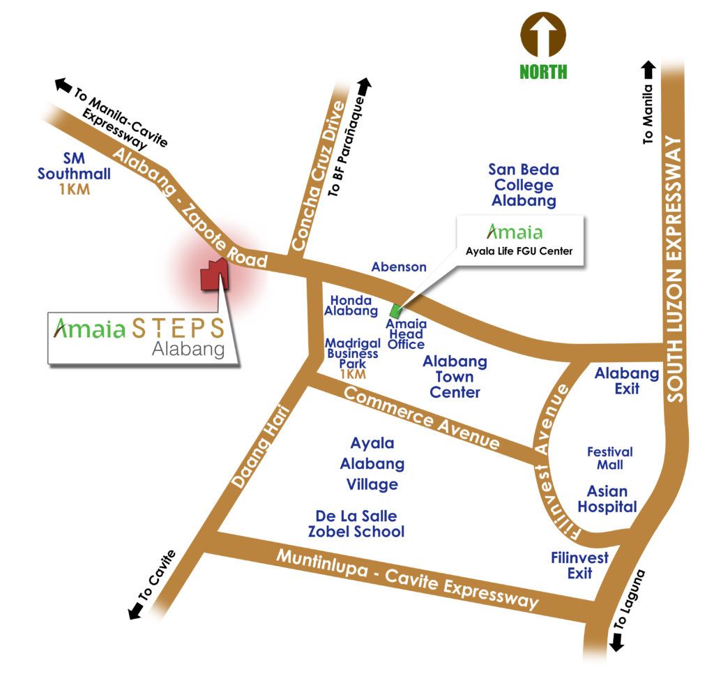 Amaia Steps Alabang Vicinity Map