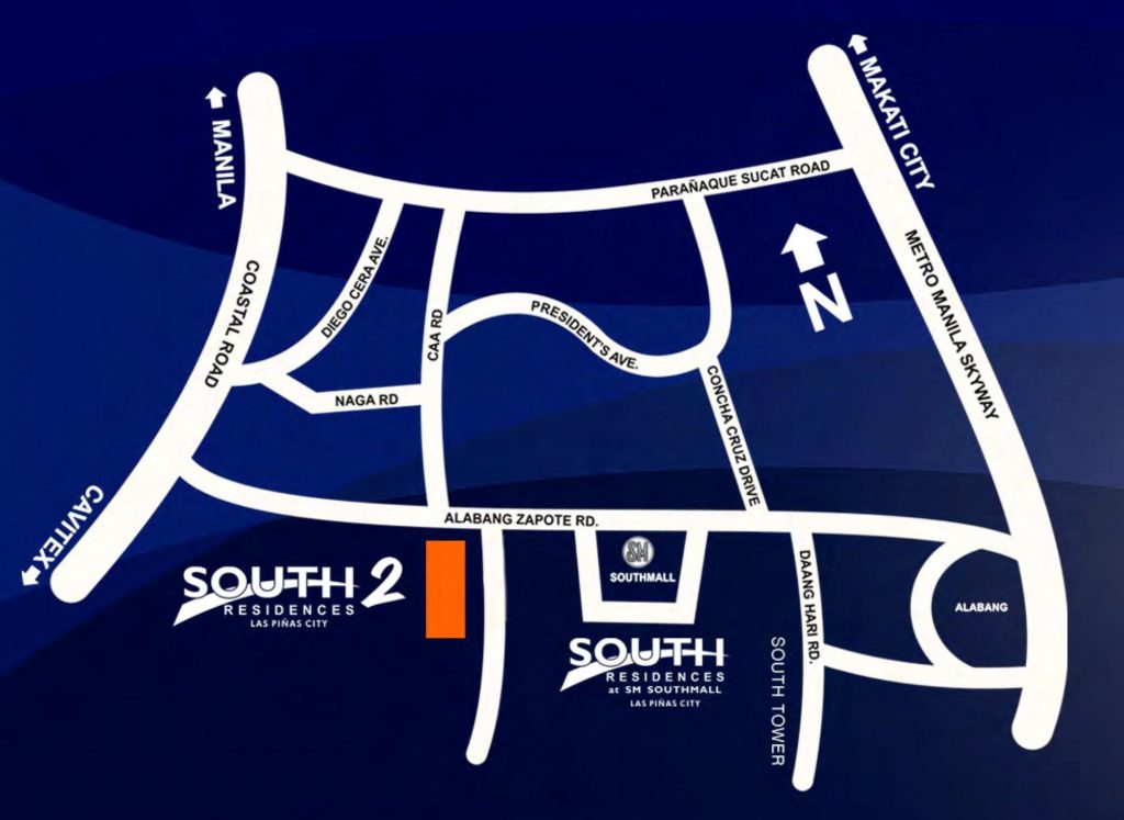South 2 Residences Map